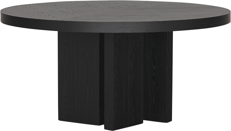 Oslo Round Dining Table - Drifted Black - Dining Table