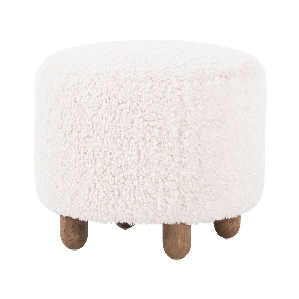 Ainsworth Ottoman - Round - Andes Natural - Ottoman