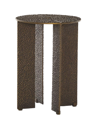 Bowie Side Table - Hammered Aluminum Bowie Side Table - Hammered Aluminum