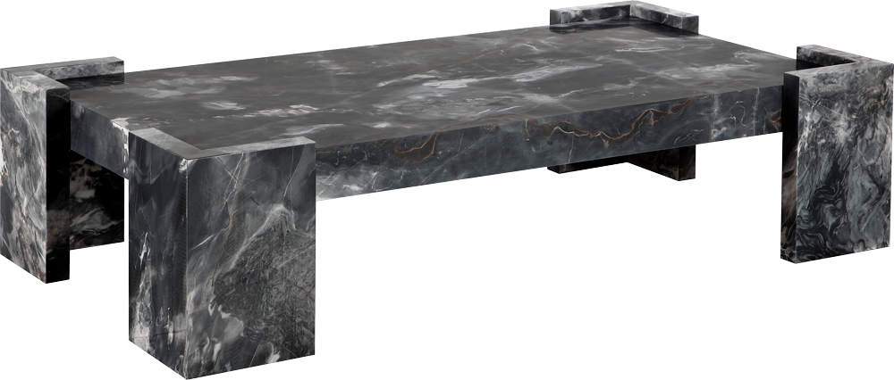Gypsum Marble Coffee Table - Rectangle - Petrol - Coffee Table