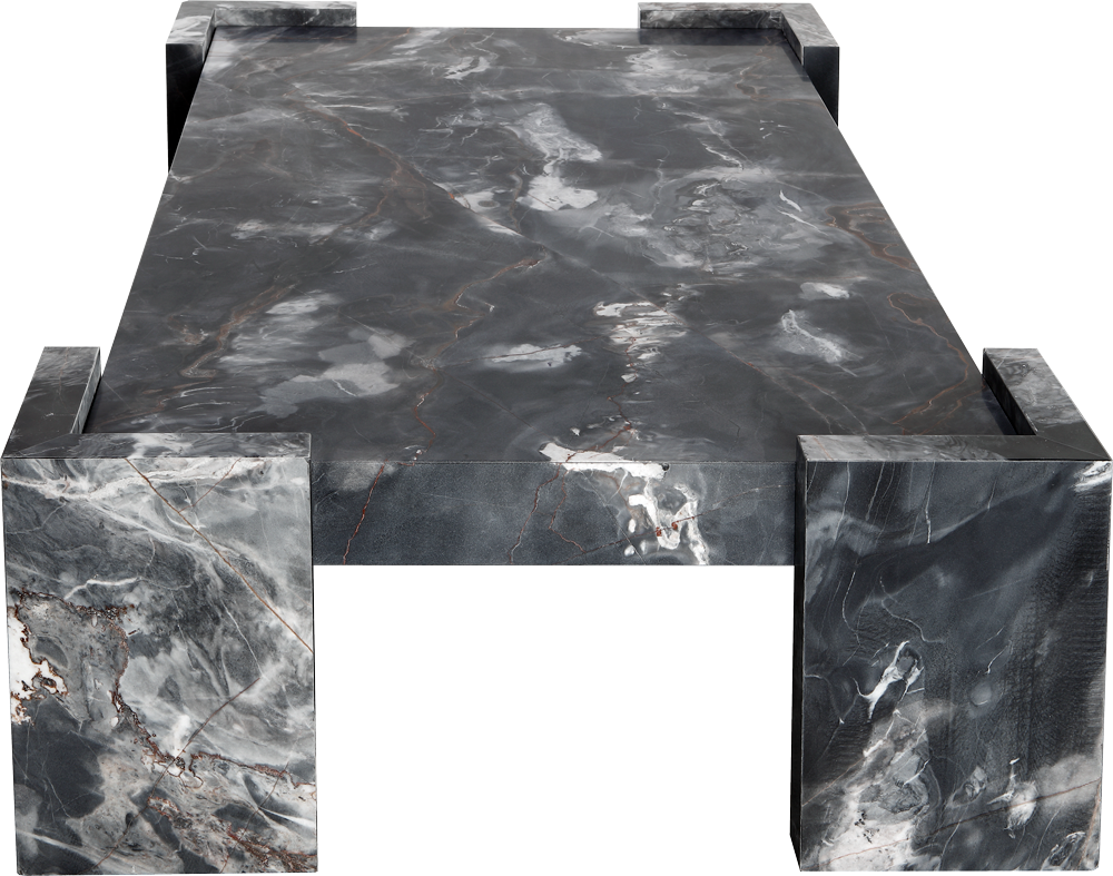 Gypsum Marble Coffee Table - Rectangle - Petrol - Coffee Table