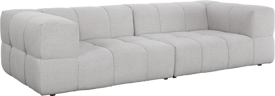 Omega Modular Sofa - 2 Piece - Grey Chenille - Modular Sofa
