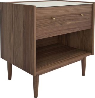 Marvin Nightstand - 1 Drawer - Walnut - Nightstand Marvin Nightstand - 1 Drawer - Walnut - Nightstand