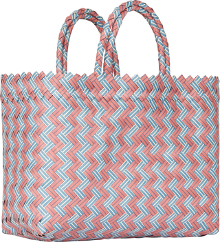Large Woven Bag - Blue/Red - Bag Large Woven Bag - Blue/Red - Bag