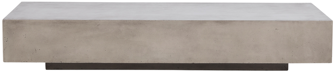 Monaco Rectangle Concrete Coffee Table - Grey - Coffee Table
