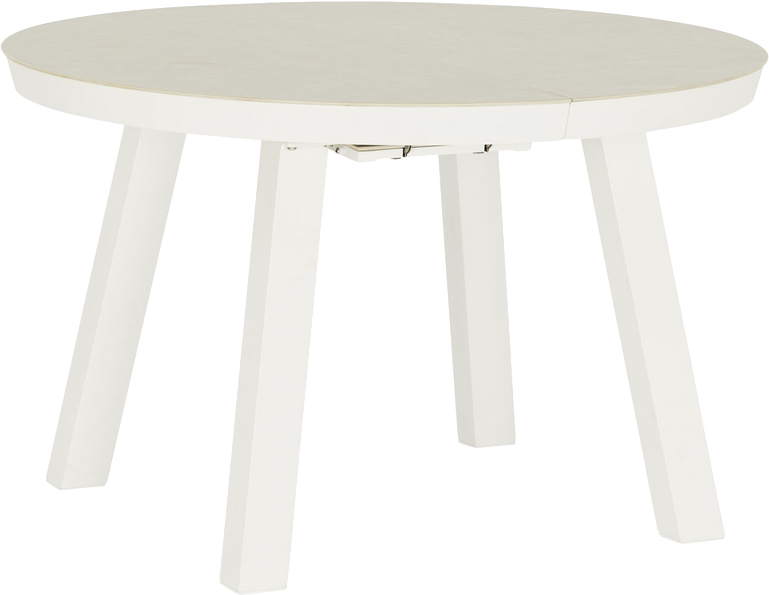 St Martin Round Extension Dining Table - White - Dining Table