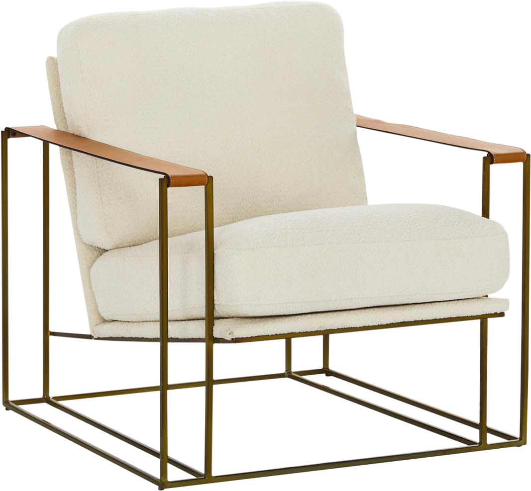 Oryan Occasional Chair - Boucle White - Accent Chair
