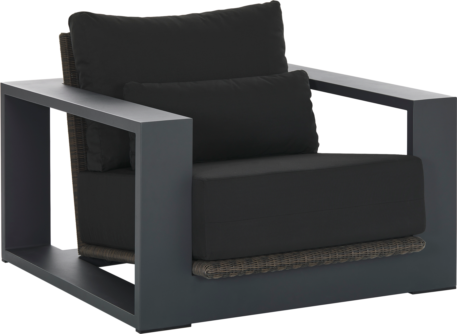 Cuba Outdoor Lounge Chair - Charcoal - Outdoor Chair