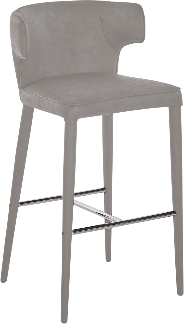 Melrose Kitchen Stool - Grey Vegan Leather - Counter Stool