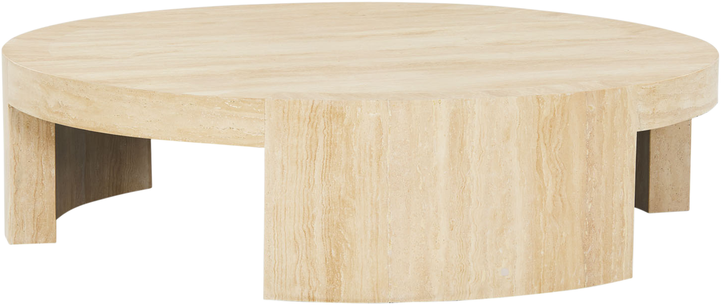 Veneta Coffee Table - Travertine - Coffee Table