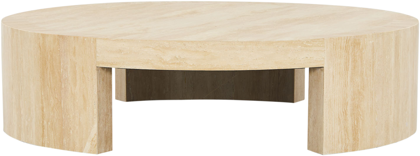 Veneta Coffee Table - Travertine - Coffee Table