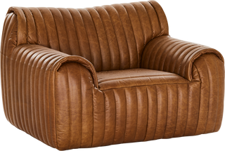 Aspen Leather Occasional Chair - Tan - Accent Chair Aspen Leather Occasional Chair - Tan - Accent Chair