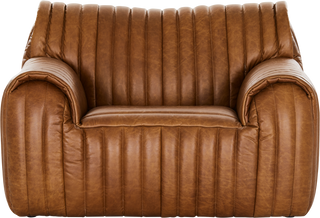 Aspen Leather Occasional Chair - Tan - Accent Chair Aspen Leather Occasional Chair - Tan - Accent Chair
