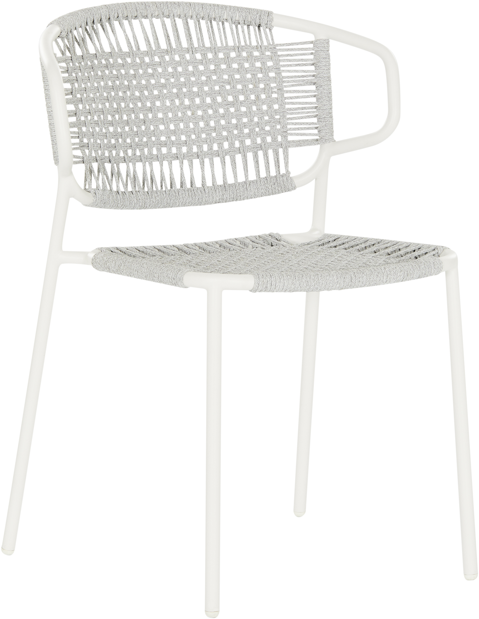 Cruz Outdoor Dining Chair - White/Light Grey - Outdoor Dining Chair