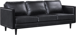 Nico Sofa - 3 Seat - Black Leather - Sofa Nico Sofa - 3 Seat - Black Leather - Sofa