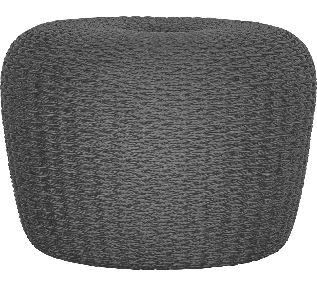 Oliver Outdoor Ottoman - Charcoal - Small - Outdoor Ottoman