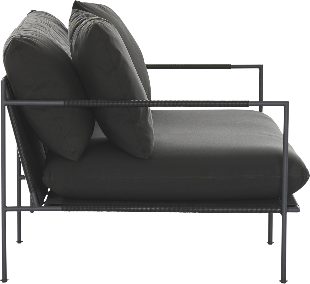 Malmo Outdoor Sofa - 2 Seat - Black - Outdoor Sofa