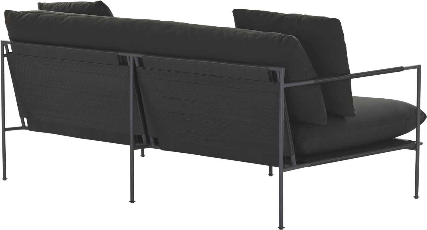 Malmo Outdoor Sofa - 2 Seat - Black - Outdoor Sofa