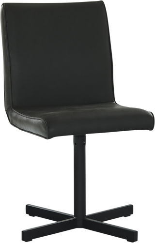 Tala Swivel Office Chair - Charcoal Leather - Chair Tala Swivel Office Chair - Charcoal Leather - Chair