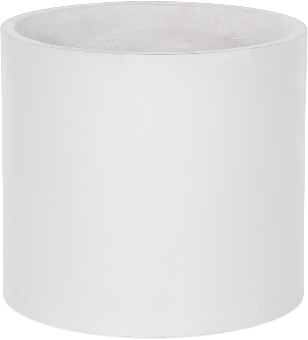 Bruno Cylinder Planter - Medium - White - Planter