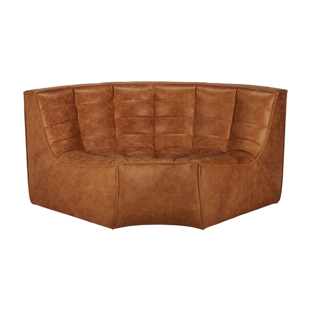 N701 Modular Sofa - Round Corner - Old Saddle Leather - Modular Sofa