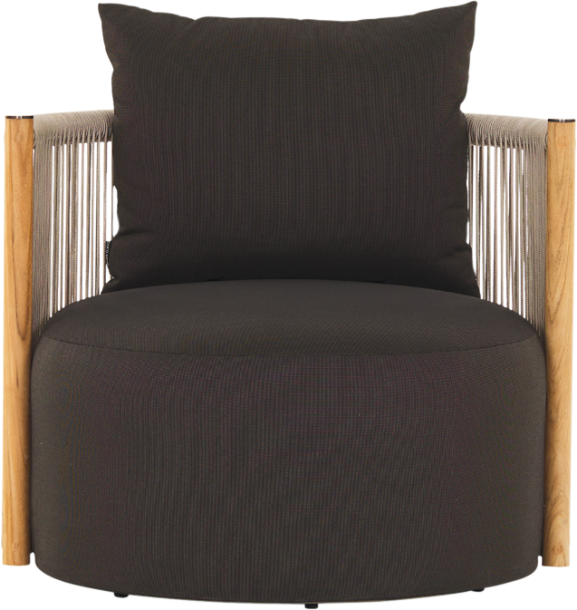 Architect Outdoor Swivel Chair - Natural/Charcoal - Outdoor Chairs
