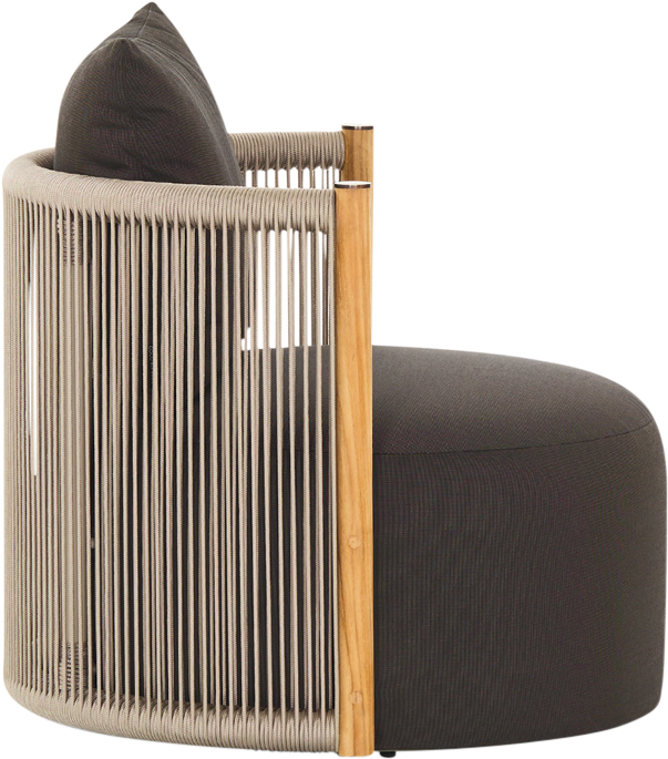 Architect Outdoor Swivel Chair - Natural/Charcoal - Outdoor Chairs