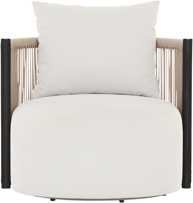 Architect Outdoor Swivel Chair - Black Teak/Light Grey Seat - Outdoor Chairs