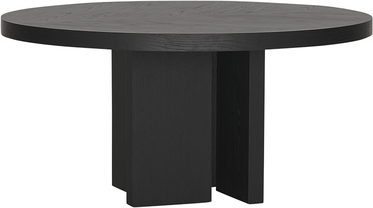 Oslo Round Dining Table - Drifted Black - Dining Table