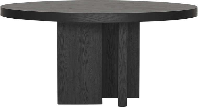 Oslo Round Dining Table - Drifted Black - Dining Table