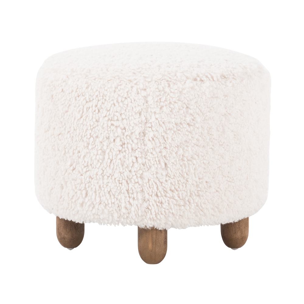 Ainsworth Ottoman - Round - Andes Natural - Ottoman