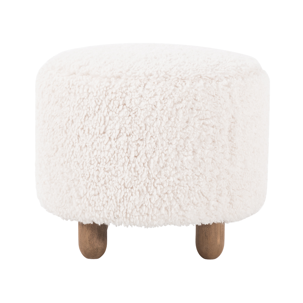 Ainsworth Ottoman - Round - Andes Natural - Ottoman