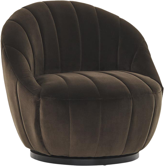 Athena Swivel Chair - Midnight Velvet - Accent Chair