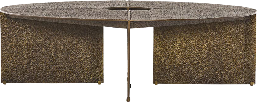 Bowie Coffee Table - Hammered Aluminum - Coffee Table