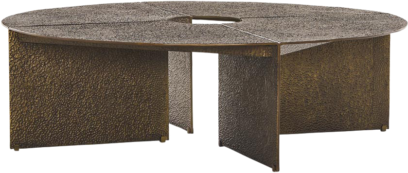 Bowie Coffee Table - Hammered Aluminum - Coffee Table
