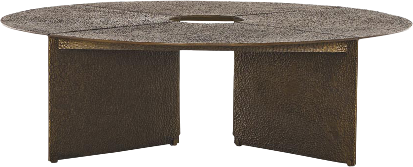 Bowie Coffee Table - Hammered Aluminum - Coffee Table