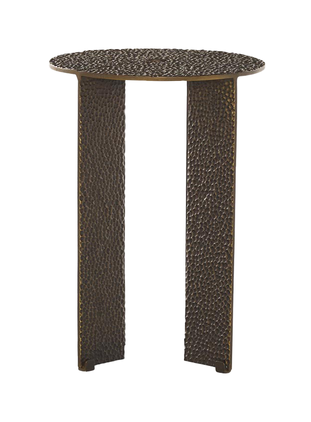 Bowie Side Table - Hammered Aluminum - Side Table