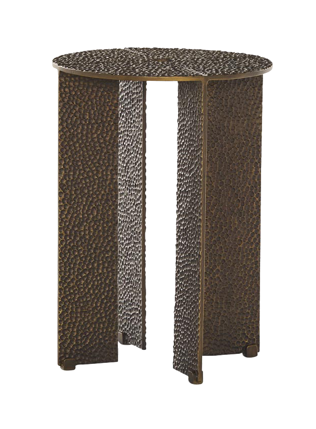 Bowie Side Table - Hammered Aluminum - Side Table