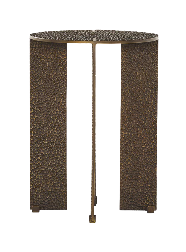 Bowie Side Table - Hammered Aluminum - Side Table