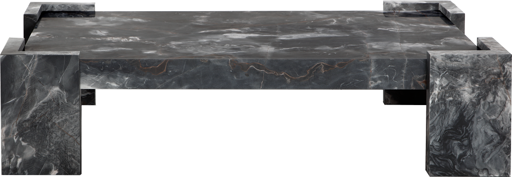 Gypsum Marble Coffee Table - Rectangle - Petrol - Coffee Table