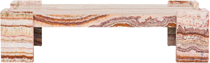 Gypsum Marble Coffee Table - Rectangle - Ruby - Coffee Table