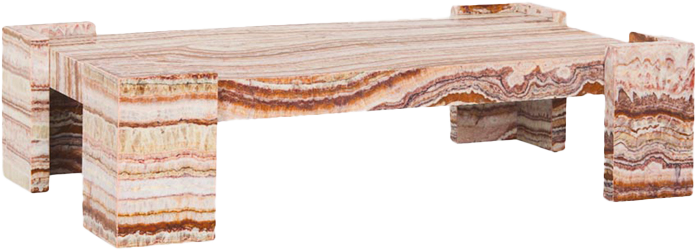 Gypsum Marble Coffee Table - Rectangle - Ruby - Coffee Table