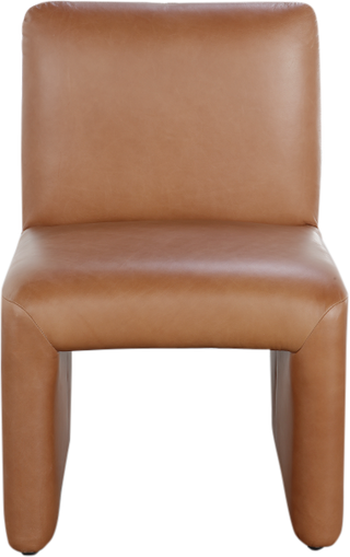 Camel leather best sale side chair