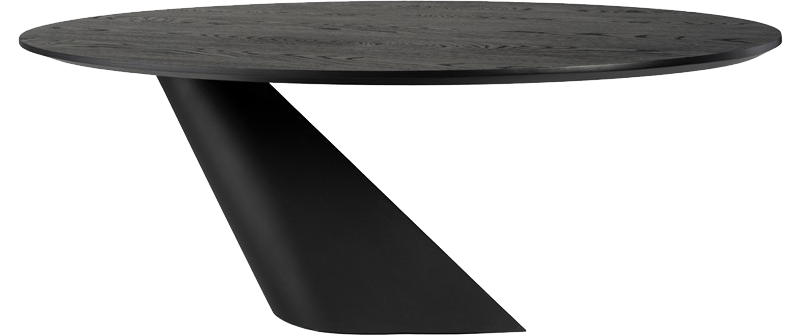 Oblo Dining Table  - Onyx/Black Steel - Dining Table