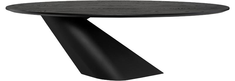 Oblo Dining Table  - Onyx/Black Steel - Dining Table