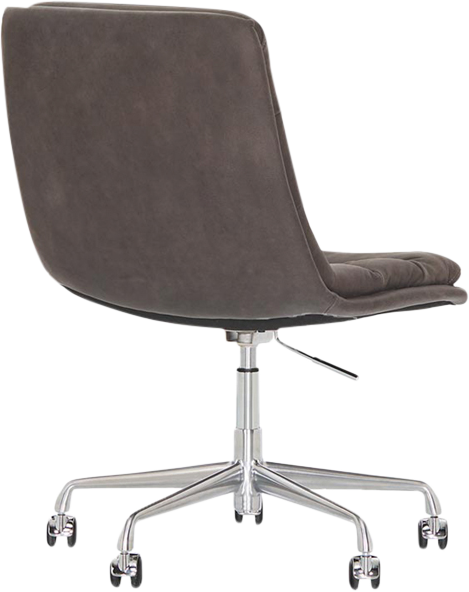 Paton Swivel Desk Chair - Graphite Leather - Desk Chair