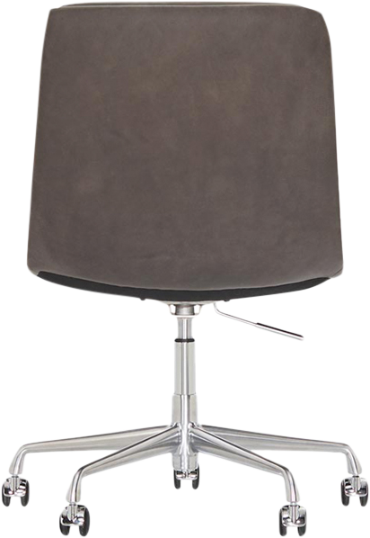 Paton Swivel Desk Chair - Graphite Leather - Desk Chair