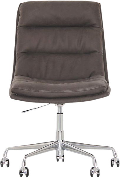 Paton Swivel Desk Chair - Graphite Leather - Desk Chair