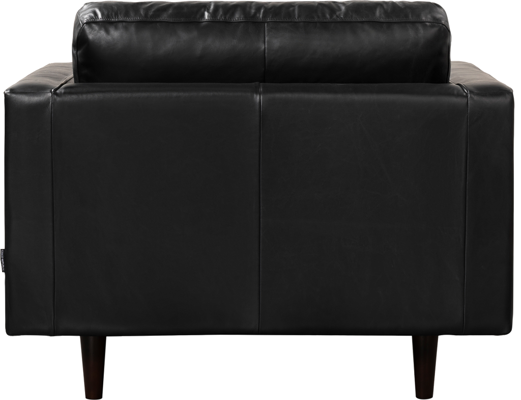 Sawyer Occasional Chair - Oxford Black Leather - Accent Chair