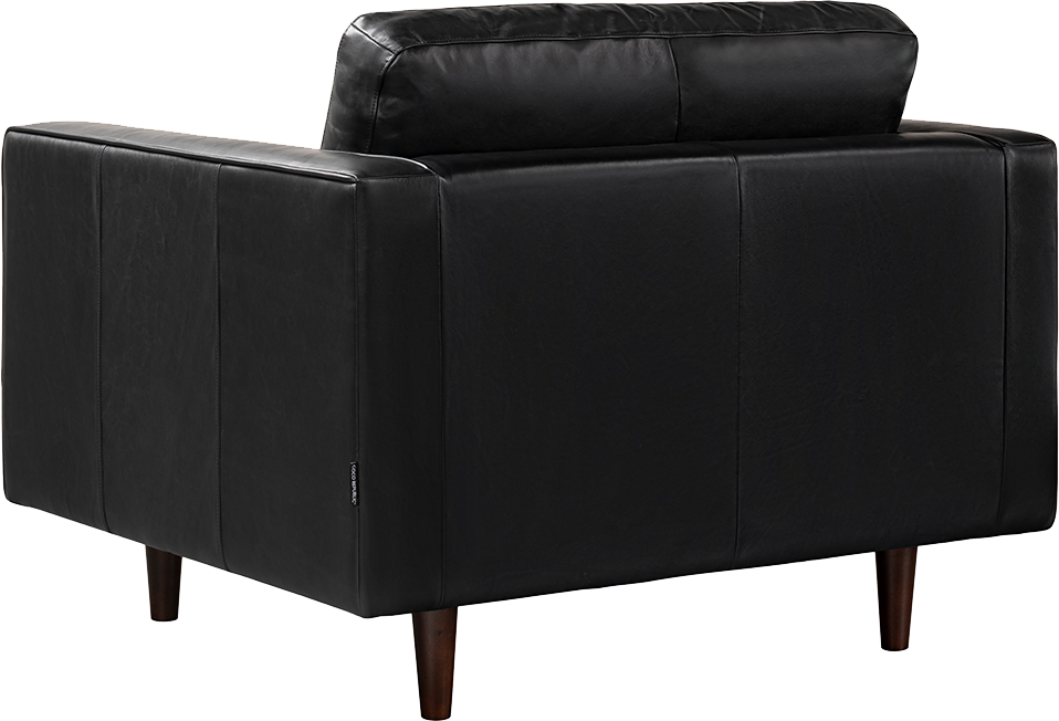 Sawyer Occasional Chair - Oxford Black Leather - Accent Chair